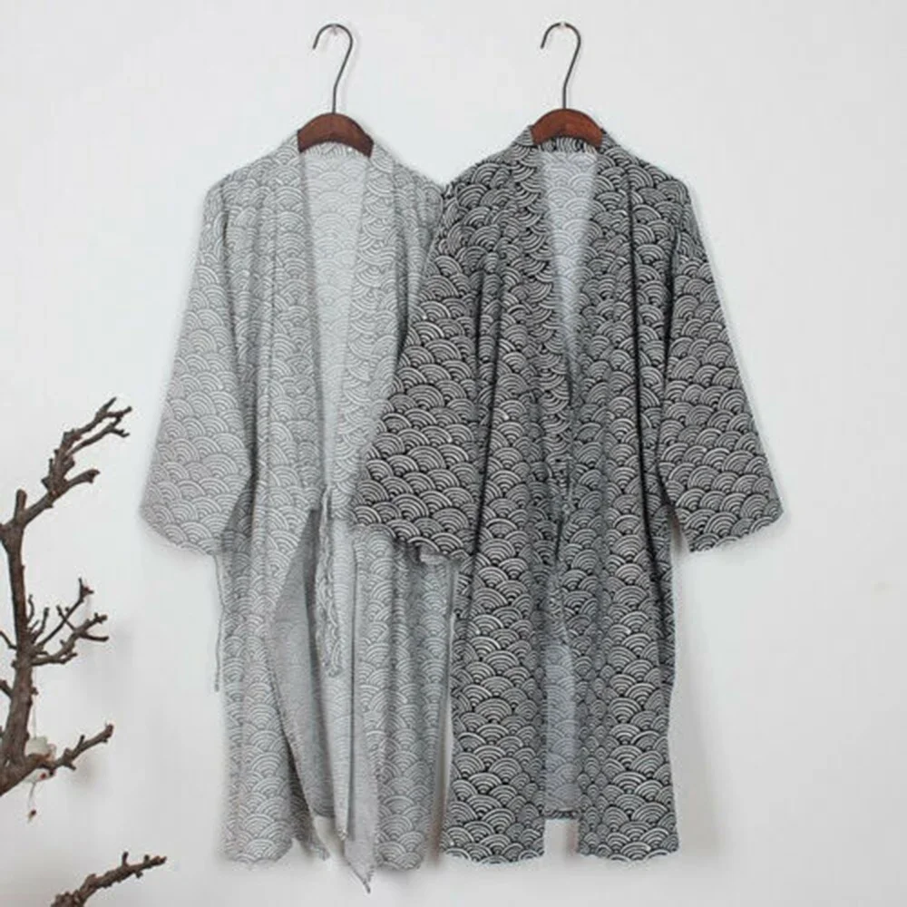 peignoir classique japonais pour hommes, vêtements de nuit, robe kimono, vêtements de nuit en coton, respectueux de la peau, vêtements d'intérieur décontractés, pyjamas peignoir classique japonais pour hommes, vêtements de nuit, robe kimono, vêtements de nuit en coton, respectueux de la peau, vêtements d'intérieur décontractés, pyjamas
