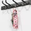 porte clés avec étiquette brodée sakura prédire pour femme, porte clés japonais, aucune fleur, voiture, mode, bijoux, accessoires, cadeaux, 1pc