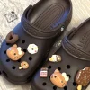 chaussures de chat crème glacée au chocolat japonais kawaii, décoration florale, chaussures donut de dessin animé, décoration florale, ornement, cadeau d'anniversaire