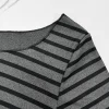 t shirt rayé à manches longues pour femmes, nouveaux modèles de base japonais, slim, sans bretelles, style de rue coréen y2k, printemps automne