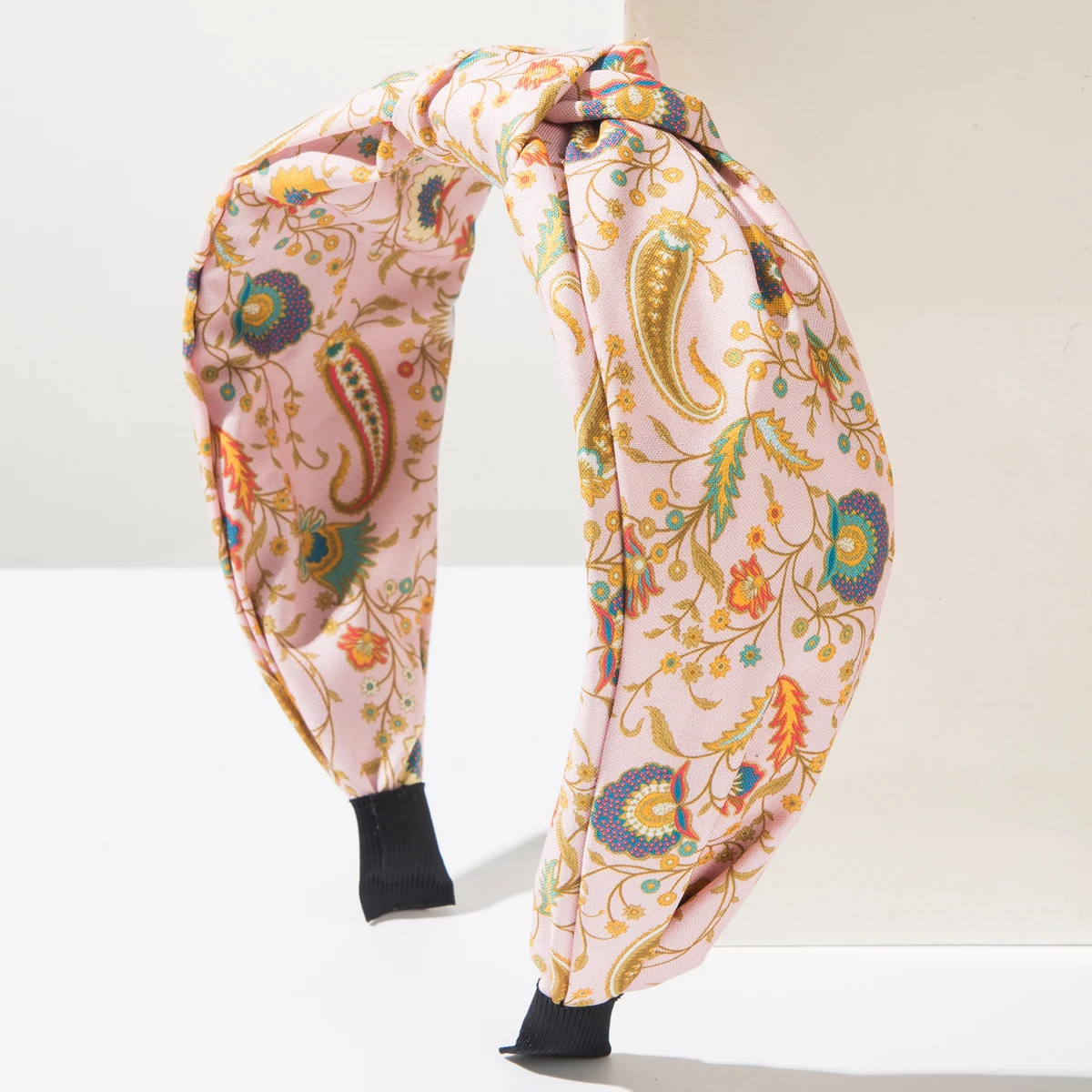 nouveau bandeau imprimé ultra large de style bohème rétro européen et américain, cheveux de style vacances en tissu de fleur de cajou pour femmes nouveau bandeau imprimé ultra large de style bohème rétro européen et américain, cheveux de style vacances en tissu de fleur de cajou pour femmes
