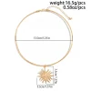 collier ras du cou en or de style coréen simple pour femmes, chaîne de cou hip hop en métal, chaîne de clavicule en alliage, pendentif soleil