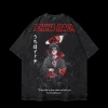 anime itachi graphique coton lavé t shirt vintage t shirt femmes et hommes harajuku y2k streetwear été unisexe hauts vêtements
