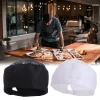 casquette à sushi respirante de style japonais avec dessus en maille, casquette plate de chef monocouche, sans avant toit, chapeau de chef confortable