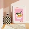 toile d'art ramen japonais, imprimés de dessin animé, thème alimentaire, affiches de cuisine pour maison moderne, bureau, salon, décoration de maison