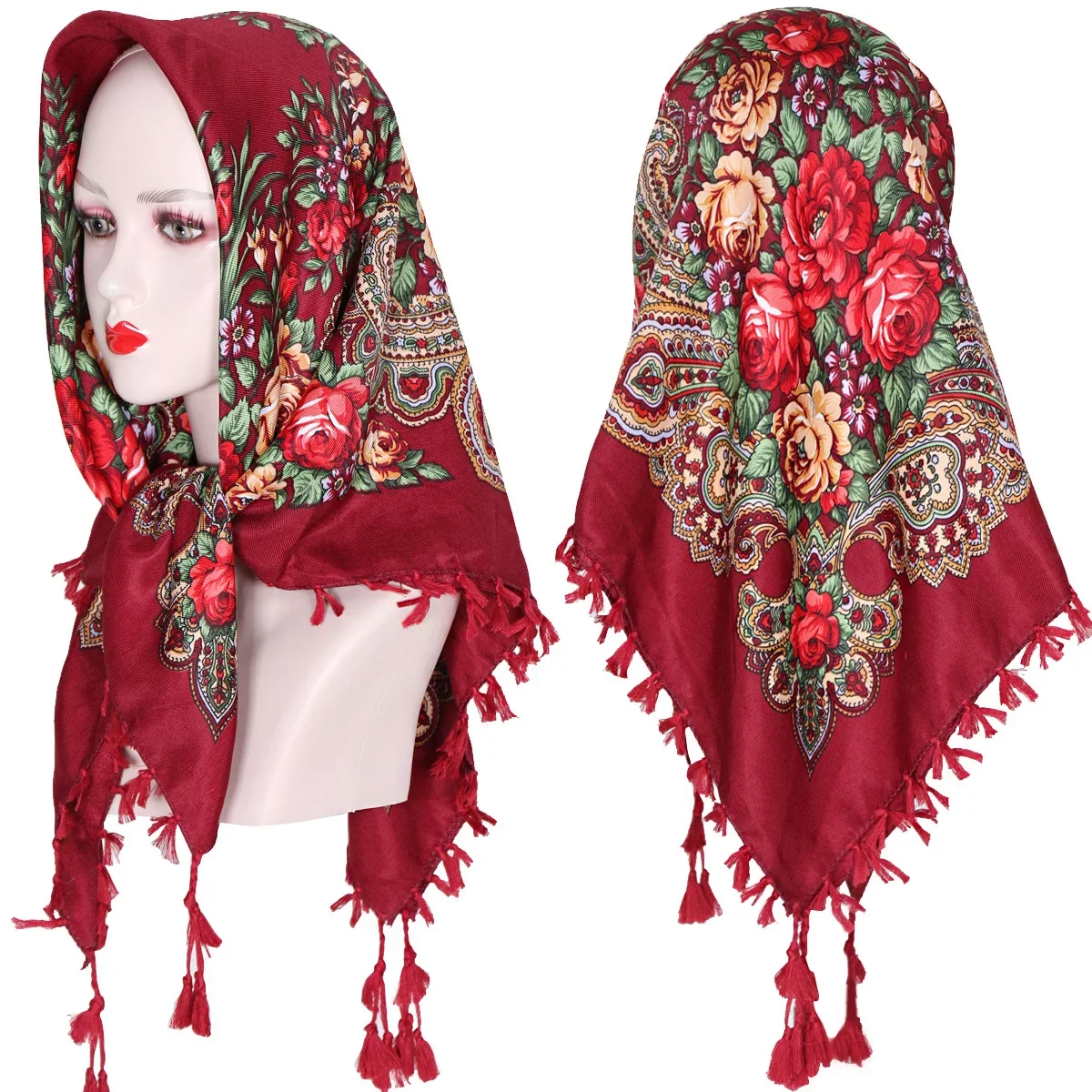 2025 fleur hijab femmes châle écharpe enveloppement chaud bohême impression foulard carré oreille de blé foulard hiver 2025 fleur hijab femmes châle écharpe enveloppement chaud bohême impression foulard carré oreille de blé foulard hiver