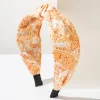 nouveau bandeau imprimé ultra large de style bohème rétro européen et américain, cheveux de style vacances en tissu de fleur de cajou pour femmes
