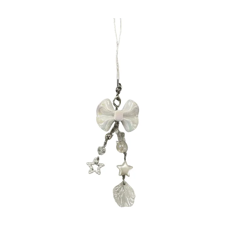 Chaîne de téléphone portable avec nœud pour fille, nouveau Style Ins japonais et coréen, sac perlé fait à la main, porte-clés de voiture suspendu, pendentif de sac pour carte d’appareil photo Chaîne de téléphone portable avec nœud pour fille, nouveau Style Ins japonais et coréen, sac perlé fait à la main, porte-clés de voiture suspendu, pendentif de sac pour carte d’appareil photo