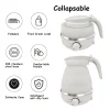 théière chauffe eau pliable et portable en gel de silice, bouilloire Électrique pour voyage et maison, 0.6l, 600w, 110/220v