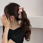 Pince banane à nœud noir coréen pour femme, épingle à saisir, queue de cheval, accessoires pour cheveux pour femmes et filles, vintage crabe, capture populaire, mode kpop