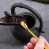 nouveaux bâtons de thé en acier inoxydable, cuillères à thé traditionnelles japonaises en feuilles, cuillère matcha, outil de cérémonie du thé, service à thé