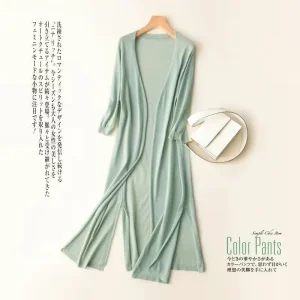 Cardigan tricoté pour femmes, Kimono Long d&rsquo;été, chemisier fin, haut Boho, chemise de plage surdimensionnée, automne 2025