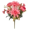 fleurs artificielles dahlia rose et marguerite en soie, pour décoration de fête de mariage à domicile, arrangements floraux diy dans des coffrets cadeaux décoratifs
