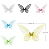 ailes de fée papillon colorées fantaisie, en organza scintillant, ailes d'elfe de princesse faites à la main, costume de fête