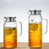 bouilloire en verre borosilicate de grande capacité, théière, degré de chaleur, pour thé, jus, eau, 1200ml, 1600ml