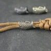 koinobori couteau en laiton perles carpe koi poisson edc extérieur bricolage paracorde tissé lanière pendentifs parapluie corde bracelets accessoires