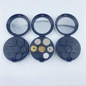 Distributeur de pièces de monnaie japonais rond, porte-monnaie, porte-monnaie, boîte de rangement, porte-monnaie en plastique en alliage d&rsquo;aluminium