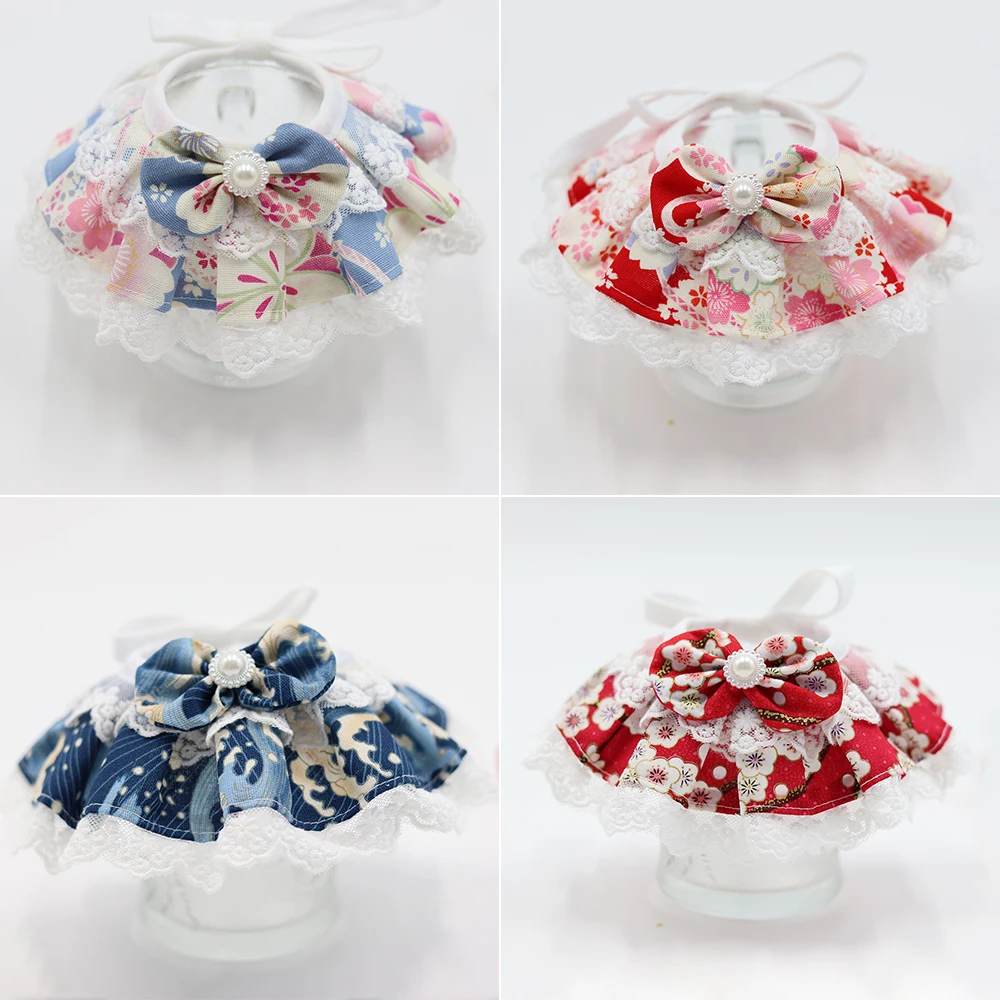 bandana réglable en coton de style japonais pour chien, accessoire pour animaux de compagnie, foulard imprimé, mignon, petit, moyen gabarit bandana réglable en coton de style japonais pour chien, accessoire pour animaux de compagnie, foulard imprimé, mignon, petit, moyen gabarit