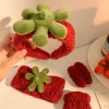 Bandeau fraise rouge lavage visage bandes de cheveux cerceaux de cheveux filles épais mignon en peluche bandeaux bandeau mode cheveux accessoires Bandeau fraise rouge lavage visage bandes de cheveux cerceaux de cheveux filles épais mignon en peluche bandeaux bandeau mode cheveux accessoires