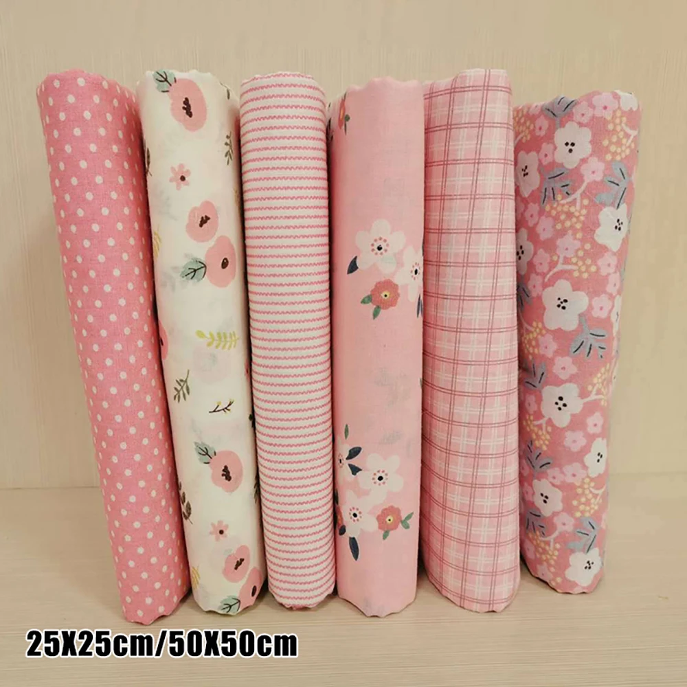 lot de 6 pièces de tissu à coudre en coton fleuri, 25/50cm, bricolage, grill pré découpé, fait à la main, patchwork lot de 6 pièces de tissu à coudre en coton fleuri, 25/50cm, bricolage, grill pré découpé, fait à la main, patchwork