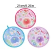 mini ventilateur pliant style japonais disque volant pliant polyester mémoire fil d'acier ventilateur à main rond pliable ventilateur circulaire plage