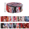 rouleau de gelée japonaise, 40 pièces, bandes de tissu en coton, matériau matelassé, tissu artisanal, patchwork, couture de poupées, sac, tissu de couture
