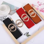 Ceinture de Styliste en Tricot pour Femme, Paire Or, Noir, artificiel astique, Large, Blanc, Rouge, Bonne Qualité