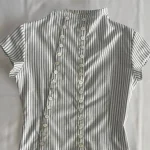 Coréen Harajuku rayure hauts à la mode femme élégante Y2K chemises esthétiques gothique classique Vintage à manches courtes chemise vêtements nouveau