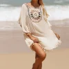 crochet bikini maillot de bain sexy pour femmes, robe d'été, vêtements de plage, chemise, cover up pour femmes