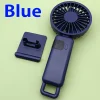 1 pièces mini ventilateur portatif pliable ventilateurs suspendus au cou ventilateur rechargeable usb à 5 vitesses avec support de téléphone et écran d'affichage