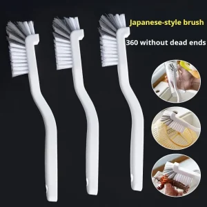 Brosse de nettoyage japonaise pour évier et moto – Conception coudée à long manche pour trous et crevasses arrière Brosse de nettoyage japonaise pour évier et moto – Conception coudée à long manche pour trous et crevasses arrière