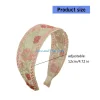 hx6f fashion wide elastic headwear embrodery work ethnic decoration practical hair solution