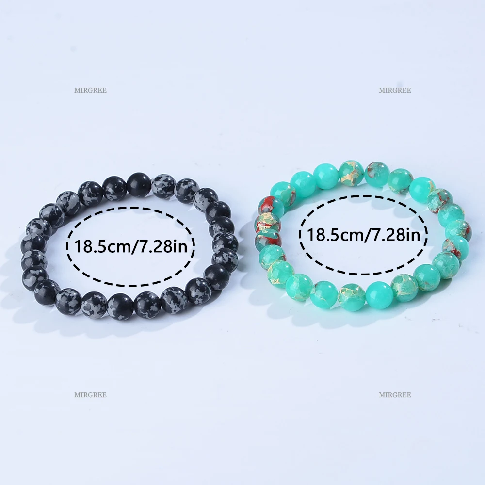 2 bracelets noirs gris et turquoise, bijoux en cristal de guérison faits à la main pour un usage quotidien et un cadeau, conception élastique pour une ajustement confortable 2 bracelets noirs gris et turquoise, bijoux en cristal de guérison faits à la main pour un usage quotidien et un cadeau, conception élastique pour une ajustement confortable