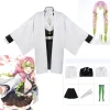 2025Volwassen enfants démon Slayer Kimetsu No Yaiba Anime Kimono Kanroji Mitsuri Cosplay ensemble complet Pruik Halloween pour Vrouwe