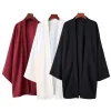 Cardigan à manches longues pour hommes, couleur unie, chemise Kimono longue, vêtements traditionnels asiatiques, Yukata Haori, manteau, 6 couleurs, Kimono japonais Cardigan à manches longues pour hommes, couleur unie, chemise Kimono longue, vêtements traditionnels asiatiques, Yukata Haori, manteau, 6 couleurs, Kimono japonais