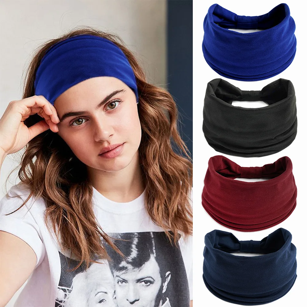 bandeau de sport bohème européen et américain pour femmes, large, élastique, accessoires pour cheveux de course, couvre chef bandeau de sport bohème européen et américain pour femmes, large, élastique, accessoires pour cheveux de course, couvre chef