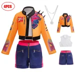 K-POP Halloween Hunter Costume Rumi cosplay costume fille groupe étoile scène performance tenues à la mode paillettes filles ensemble