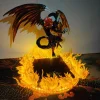 yu gi oh! 5d's anime dragon rouge archfiend crimson fire bricolage effet led bricolage figurines d'action & base & lampe collection décoration