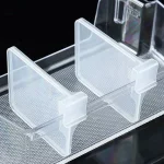 Cloison de réfrigérateur portable en plastique transparent, synchronisation de conteneur, facile à installer, panneau de séparateurs de fusion durables, 20 pièces Cloison de réfrigérateur portable en plastique transparent, synchronisation de conteneur, facile à installer, panneau de séparateurs de fusion durables, 20 pièces
