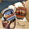 sac à bandoulière ethnique tissé à la main pour femmes, sac à main pour dames, sac à main pour filles, hip hélicoptère, sacs initiés, pompon, vintage, national