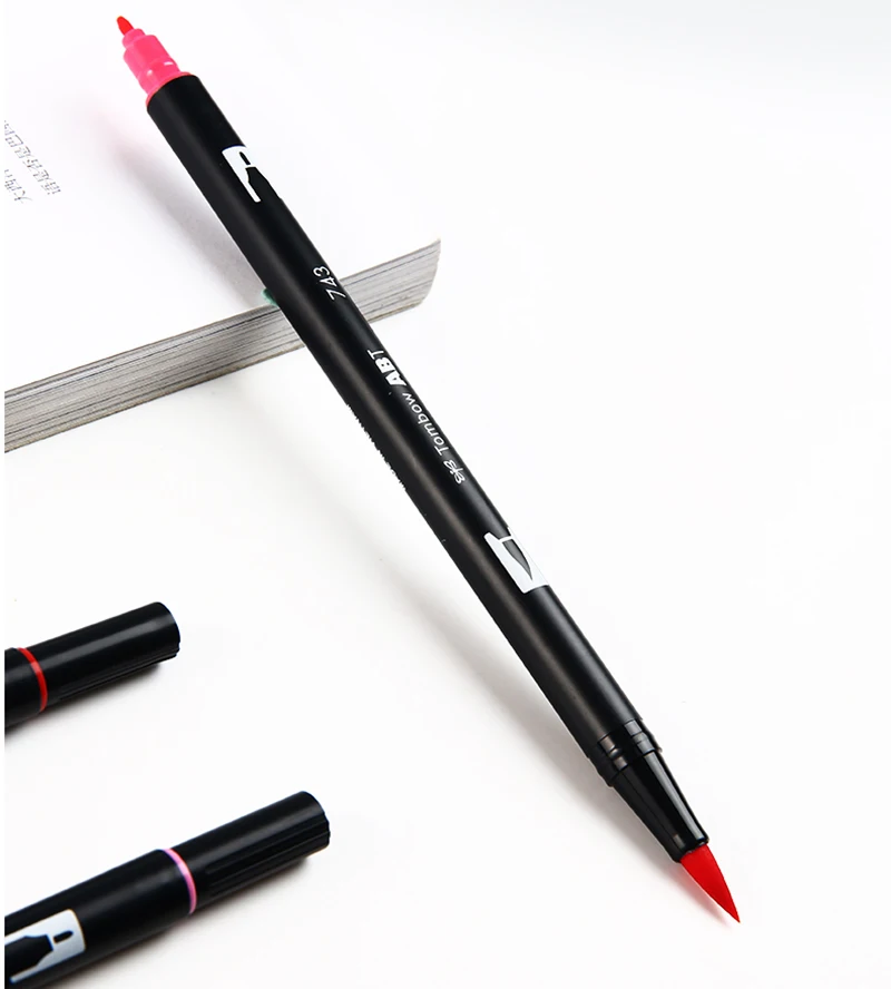 japon tombow ab t 10/12 pièces stylo pinceau de calligraphie professionnel double tête marqueur d'eau pour l'écriture peinture art fournitures japon tombow ab t 10/12 pièces stylo pinceau de calligraphie professionnel double tête marqueur d'eau pour l'écriture peinture art fournitures