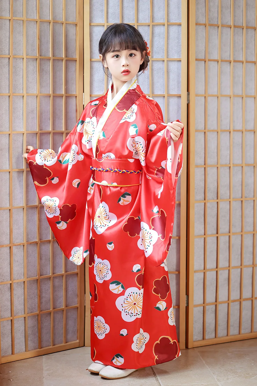 kimono japonais yukata geisha pour enfants, robe de soirée, kimono traditionnel vintage avec obi, nouveauté, costume de cosplay pour filles, peignoir kimono japonais yukata geisha pour enfants, robe de soirée, kimono traditionnel vintage avec obi, nouveauté, costume de cosplay pour filles, peignoir
