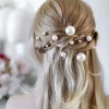 haippins outils de coiffure disque coiffure de cheveux coiffure en forme de u épingle à cheveux en forme de u chapellerie de mariage diadème de mariée épingle à cheveux en perles