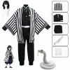 Anime Kimetsu No Yaiba Igflats Obanai Kimono Uniforme, Pruik Cosplay, Halloween Feest Anime Kimetsu No Yaiba Igflats Obanai Kimono Uniforme, Pruik Cosplay, Halloween Feest