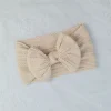 joli bandeau pour nouveau né fille, tricot élastique, turban pour enfants, nœuds en nylon doux, couvre chef pour enfants, accessoires pour cheveux