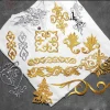 patch de gril brodé à motifs dorés et argentés, costume de scène d'opéra bricolage, décoration