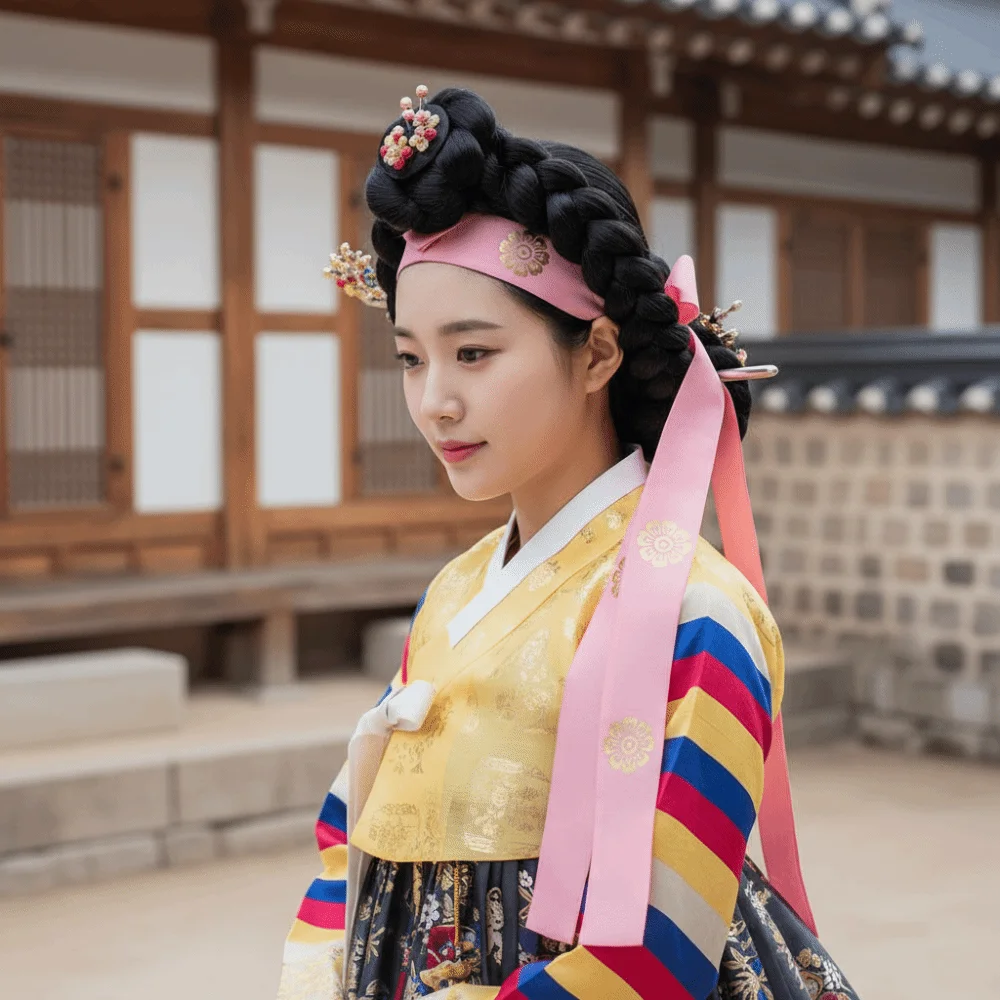 bandeau coréen à fleurs rétro, ruban traditionnel, hanbok coréen, pince à cheveux, coiffure, costume de danse sur scène hanfu bandeau coréen à fleurs rétro, ruban traditionnel, hanbok coréen, pince à cheveux, coiffure, costume de danse sur scène hanfu