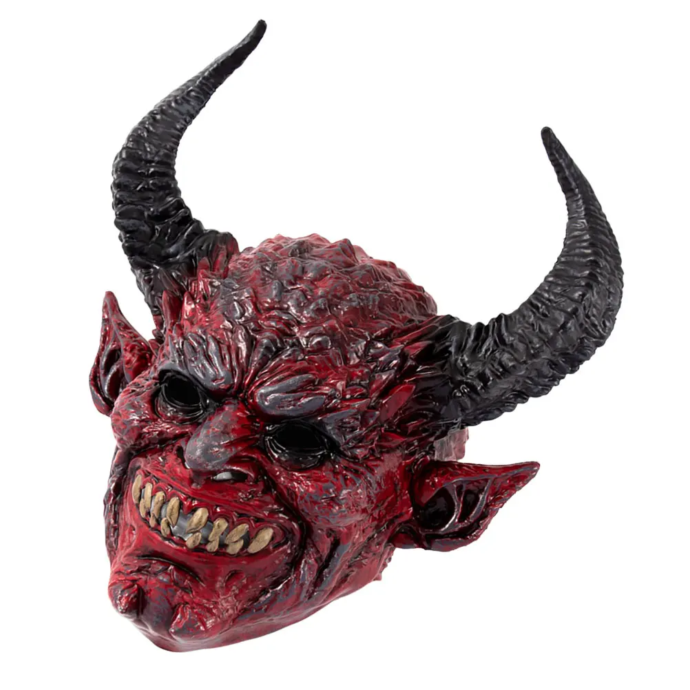 masque du diable pour halloween, cosplay, masque de démon à cornes effrayantes pour fêtes de mascarade, costume de monstre d'horreur fantôme en corne masque du diable pour halloween, cosplay, masque de démon à cornes effrayantes pour fêtes de mascarade, costume de monstre d'horreur fantôme en corne