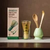 Ensemble de 4 fouets Matcha, brosse à thé en bambou, support de fouet en céramique, cuillère à thé en bois, outils de fabrication de thé pour la maison, bricolage Ensemble de 4 fouets Matcha, brosse à thé en bambou, support de fouet en céramique, cuillère à thé en bois, outils de fabrication de thé pour la maison, bricolage
