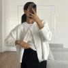 hirsionsan élégant à manches longues pull femmes 2024 nouveau simple boutonnage femme cardigan décontracté doux cachemire tricoté vêtements d'extérieur